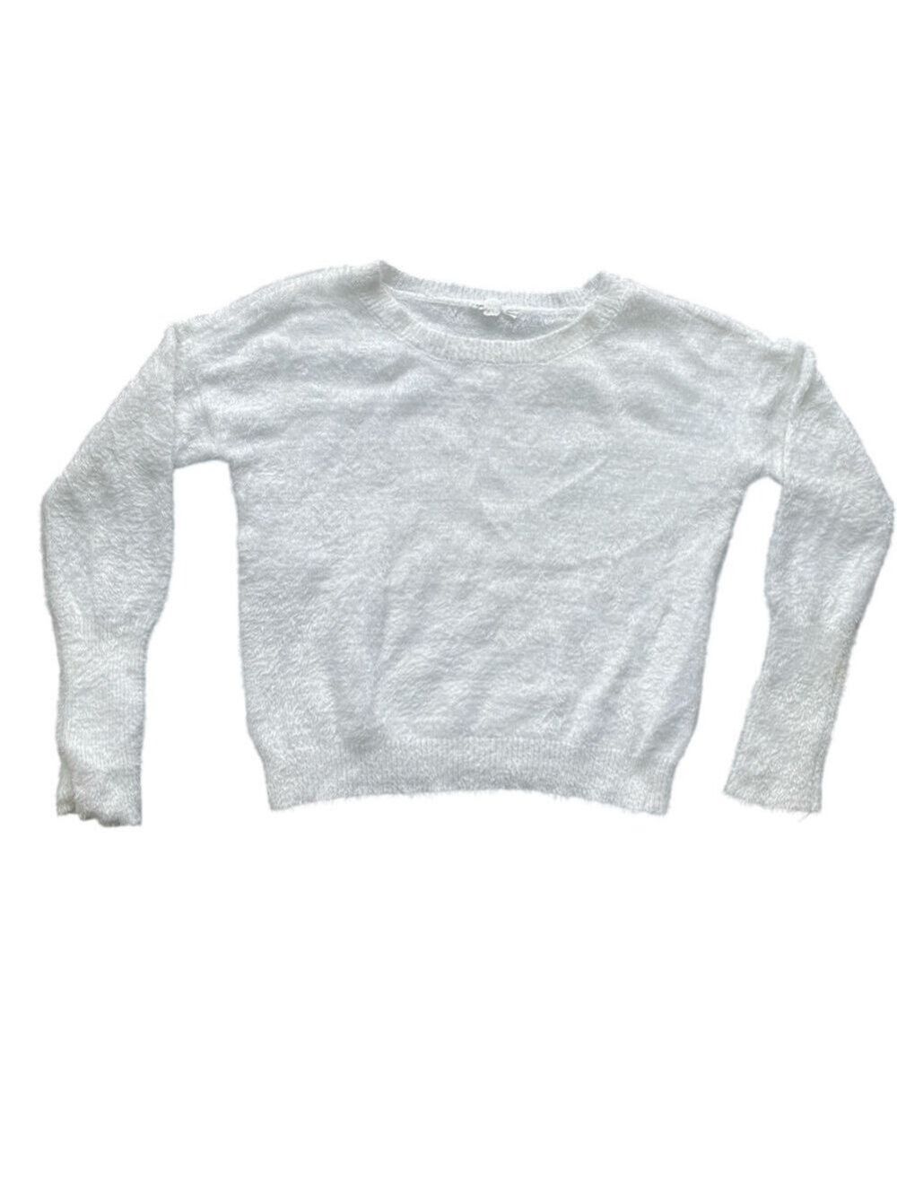Garage White Cropped Sweater